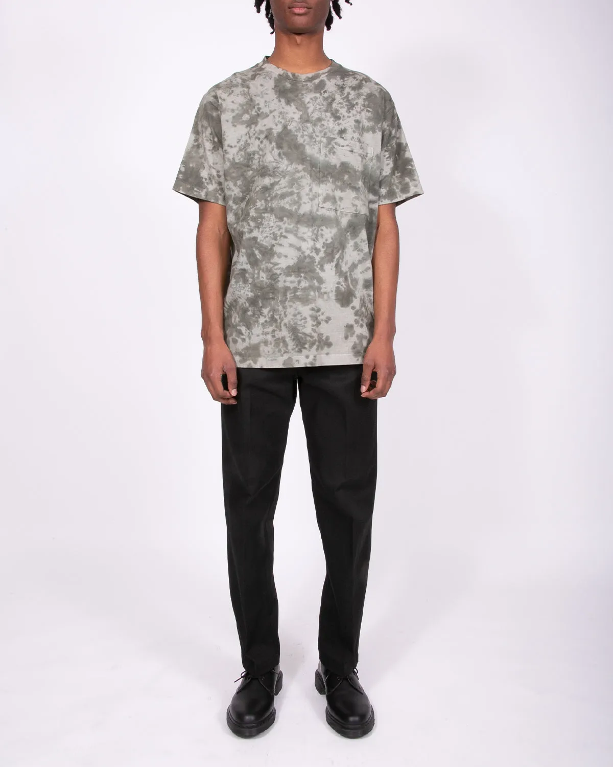 Natural Dyed Block SS Jersey - Smoke Mist