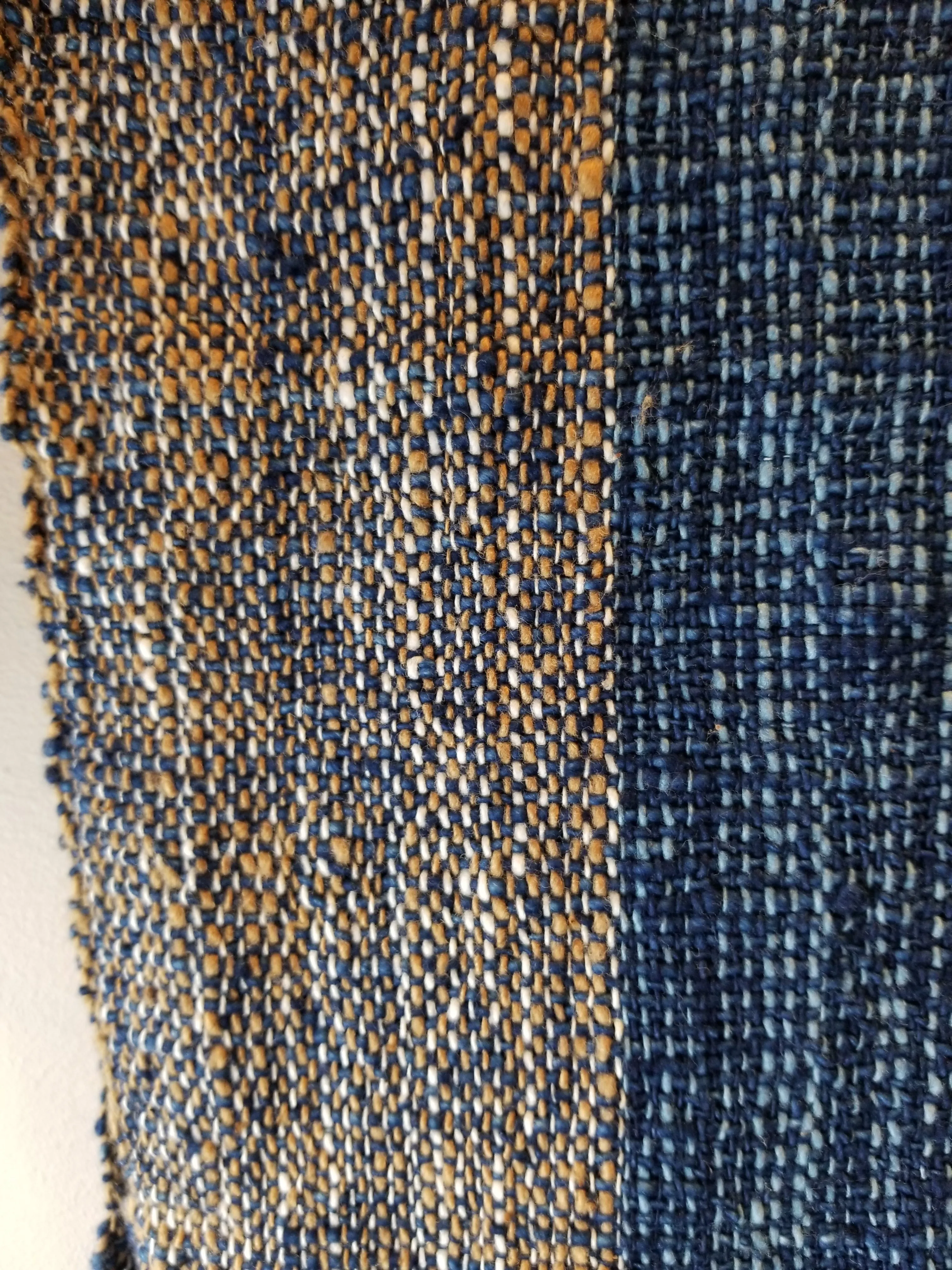 Natural Dyed Indigo Handwoven Cotton Scarf #2