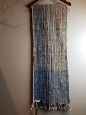 Natural Dyed Indigo Handwoven Cotton Scarf