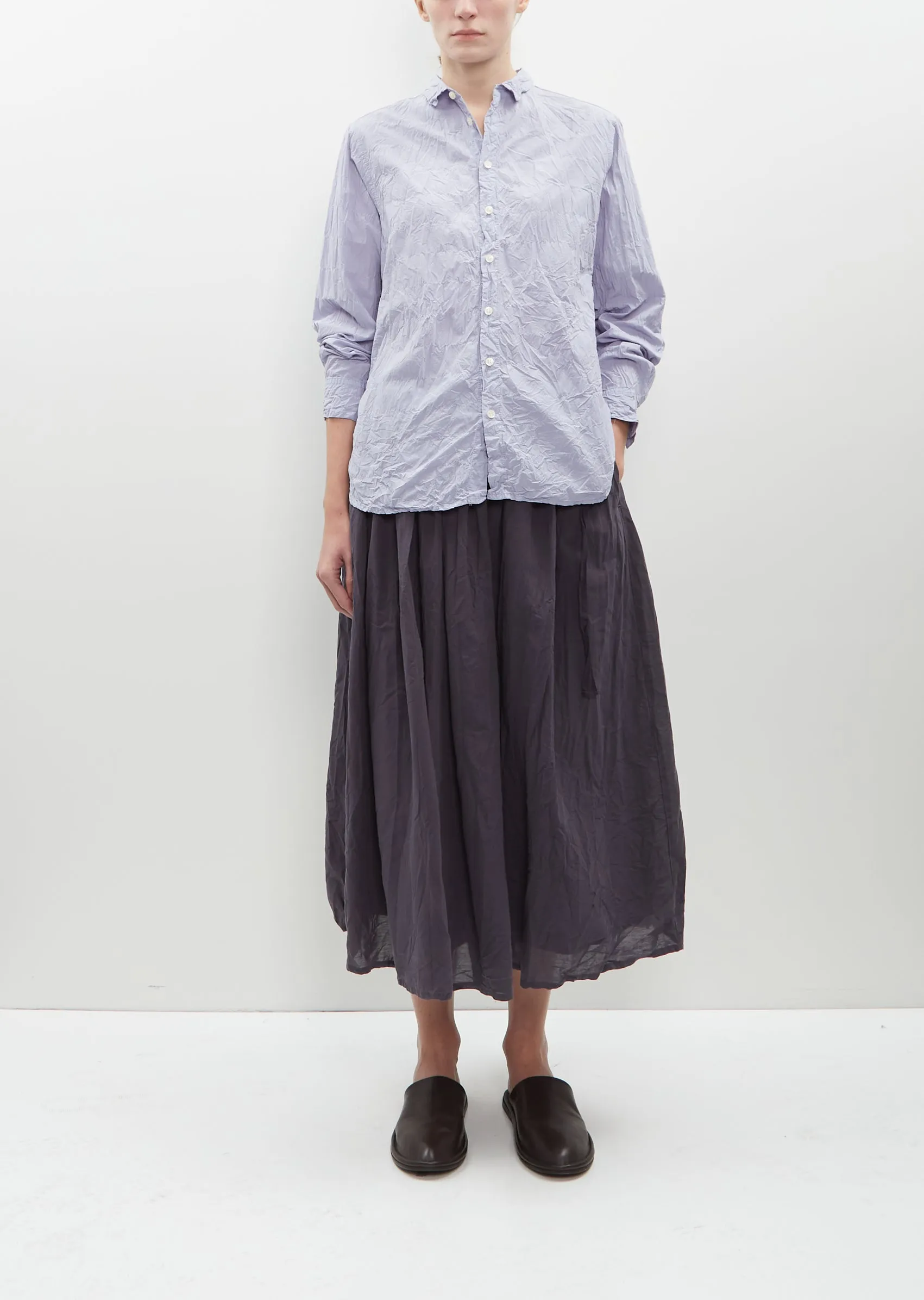 Natural Wine Dye Blouse — Sax