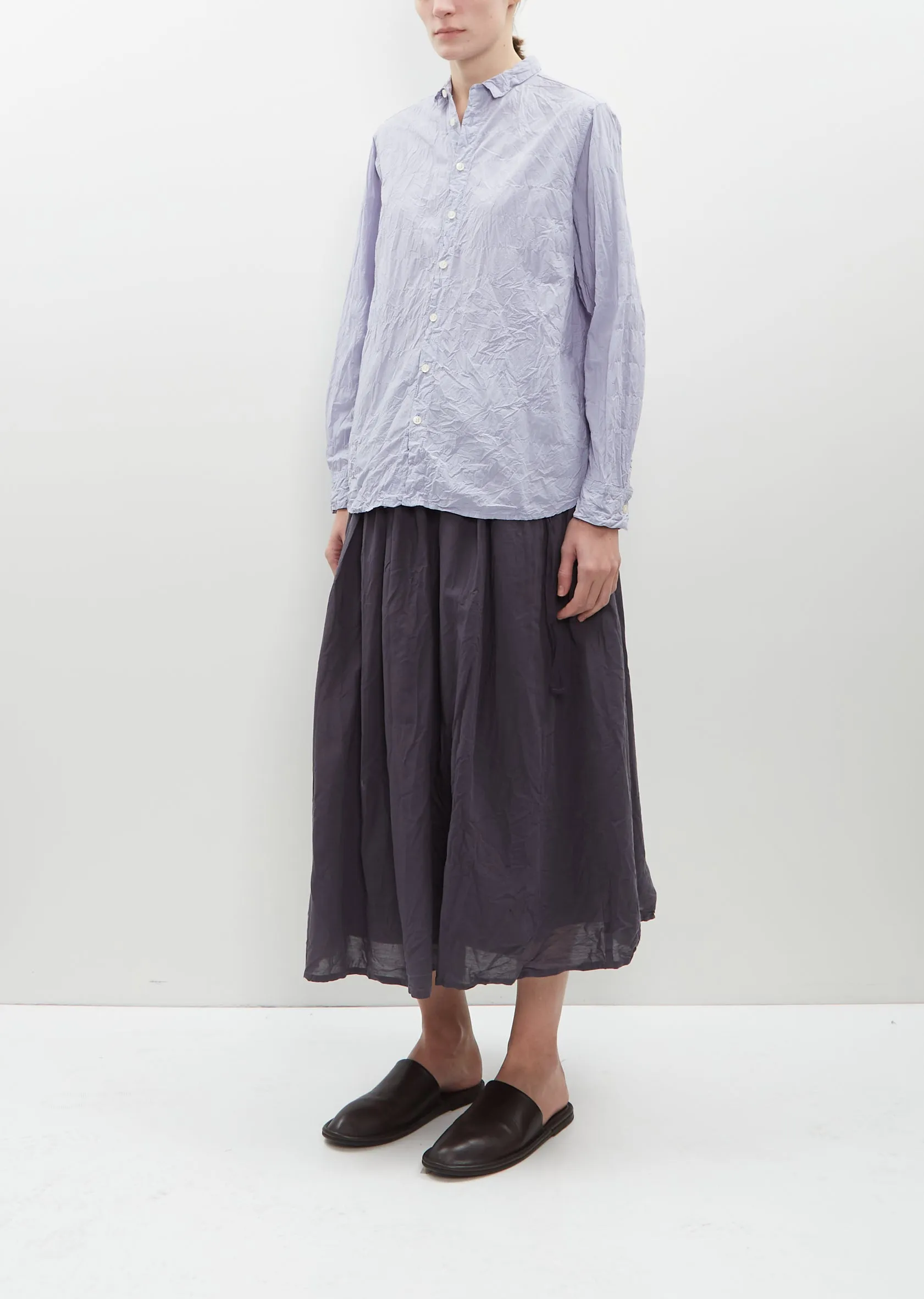 Natural Wine Dye Blouse — Sax