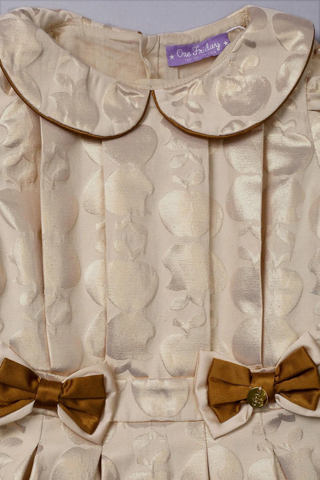 One Friday Girls Golden Apple Dress