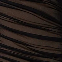 One Shoulder Mesh Ruched Dress