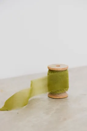 Pear Plant Dyed Silk Ribbon
