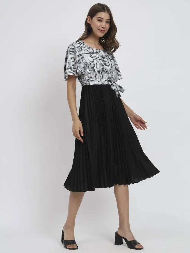 Polished Petals Fit and Flare Dress