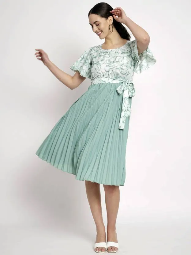 Polished Petals Fit and Flare Dress