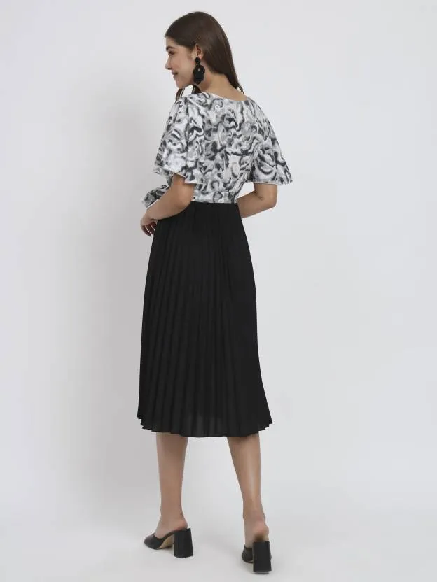 Polished Petals Fit and Flare Dress