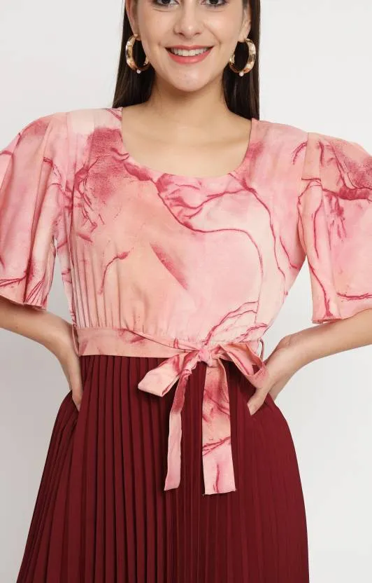 Polished Petals Fit and Flare Dress