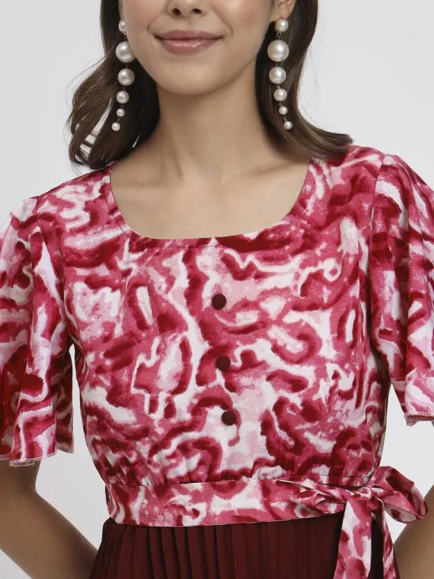Polished Petals Fit and Flare Dress