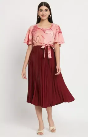 Polished Petals Fit and Flare Dress