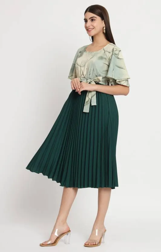 Polished Petals Fit and Flare Dress
