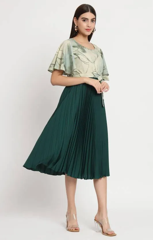 Polished Petals Fit and Flare Dress