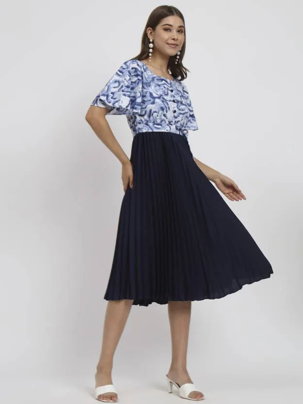 Polished Petals Fit and Flare Dress