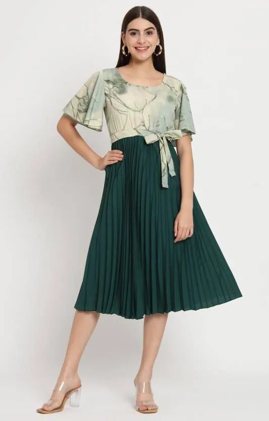 Polished Petals Fit and Flare Dress