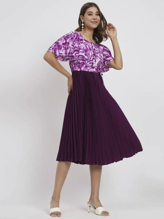 Polished Petals Fit and Flare Dress
