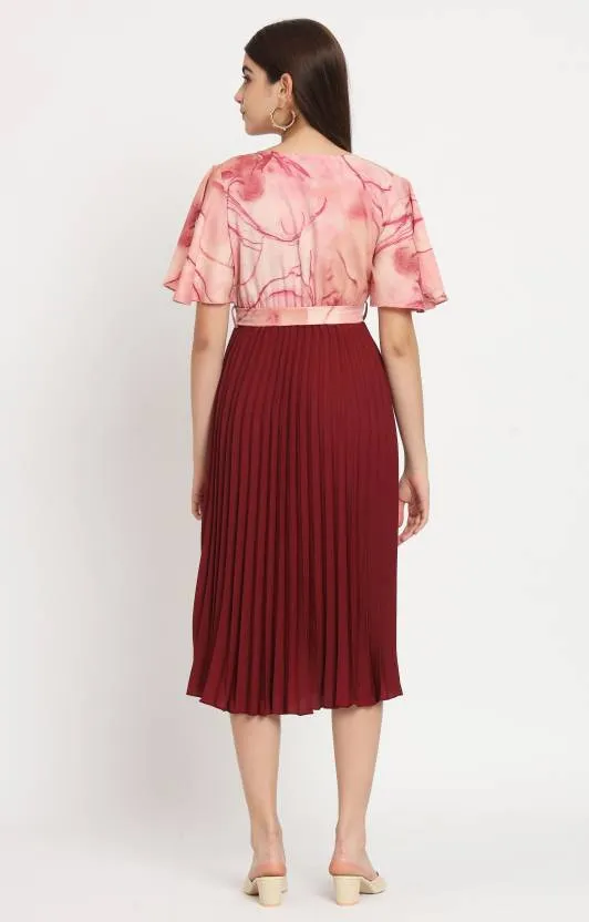 Polished Petals Fit and Flare Dress