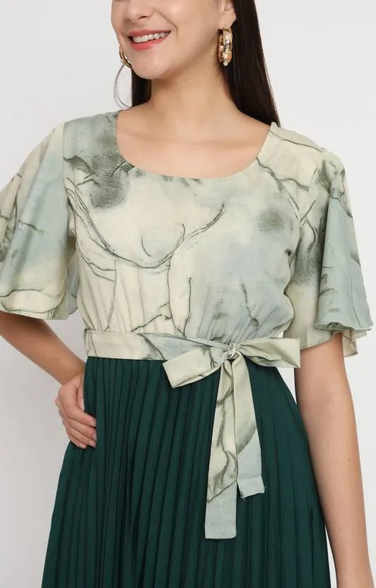 Polished Petals Fit and Flare Dress