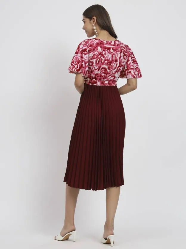 Polished Petals Fit and Flare Dress