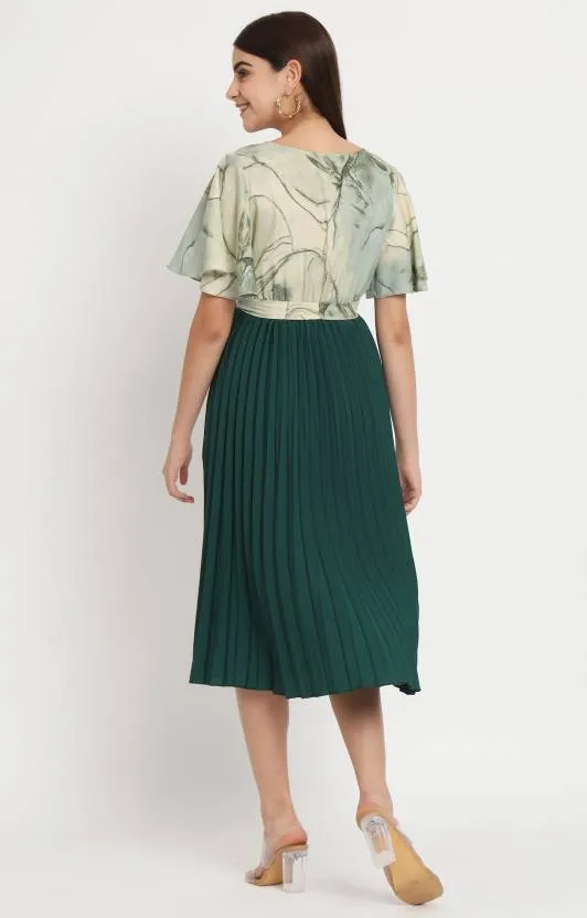 Polished Petals Fit and Flare Dress