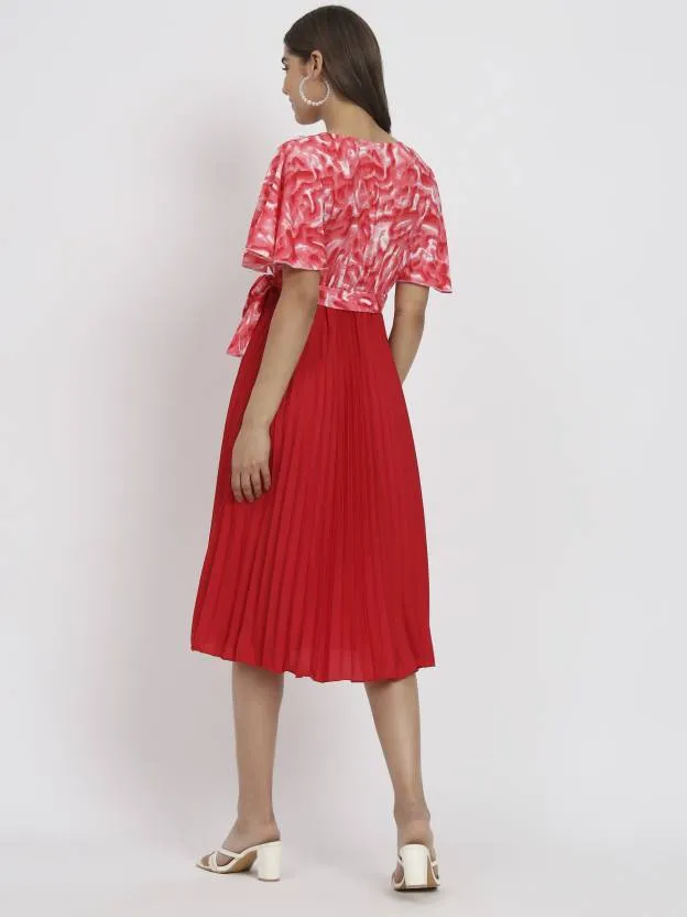 Polished Petals Fit and Flare Dress