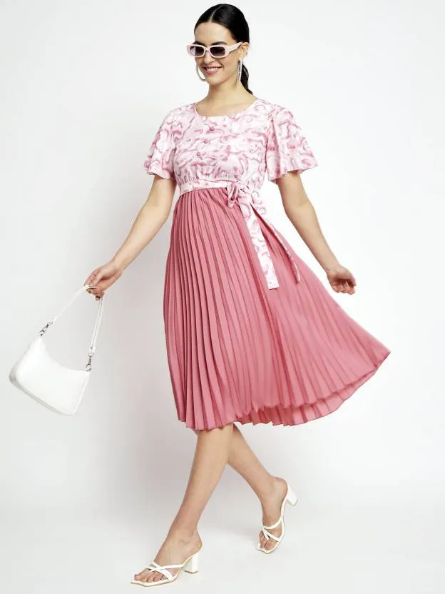 Polished Petals Fit and Flare Dress
