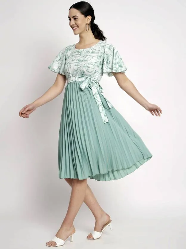 Polished Petals Fit and Flare Dress