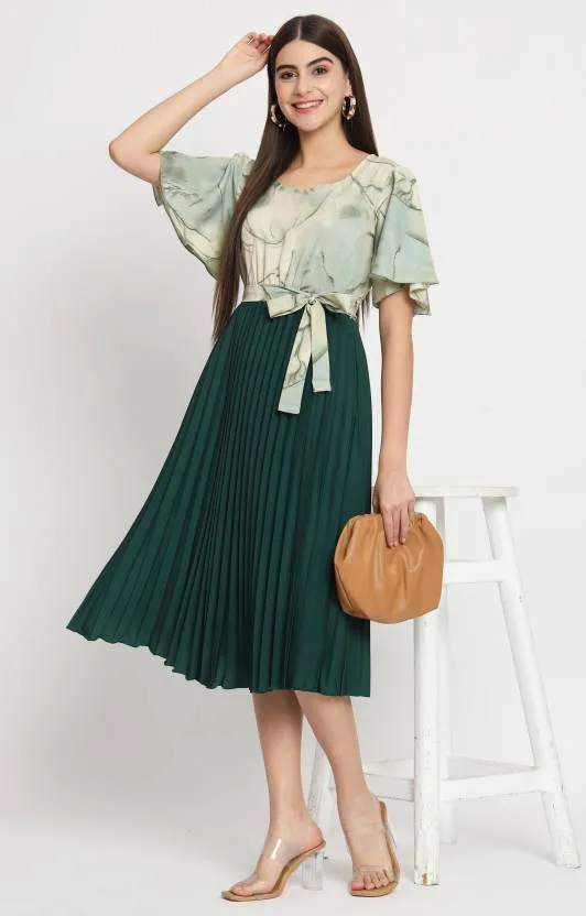 Polished Petals Fit and Flare Dress