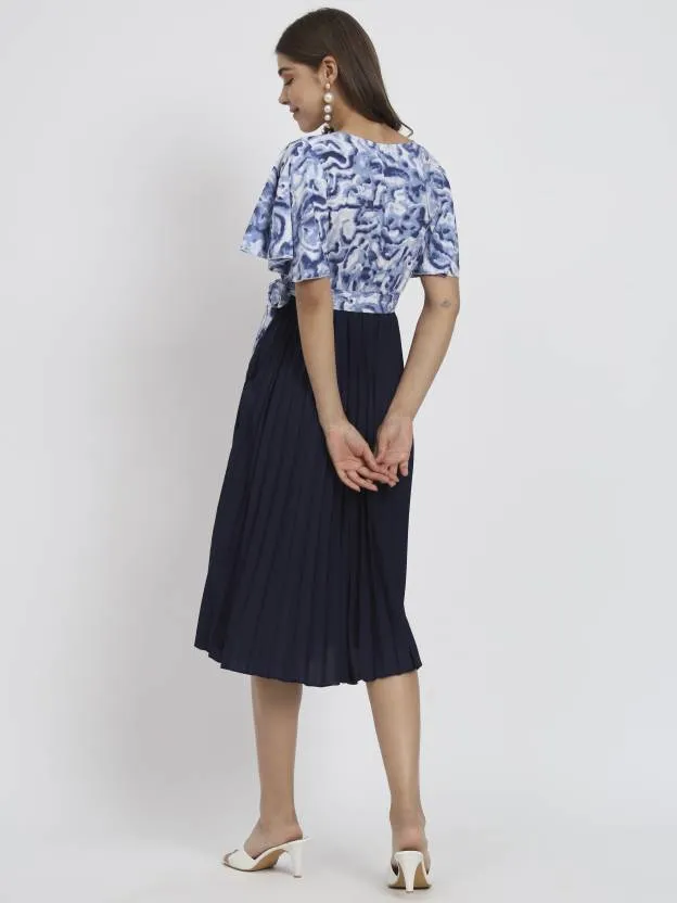 Polished Petals Fit and Flare Dress