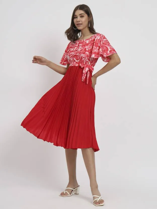 Polished Petals Fit and Flare Dress