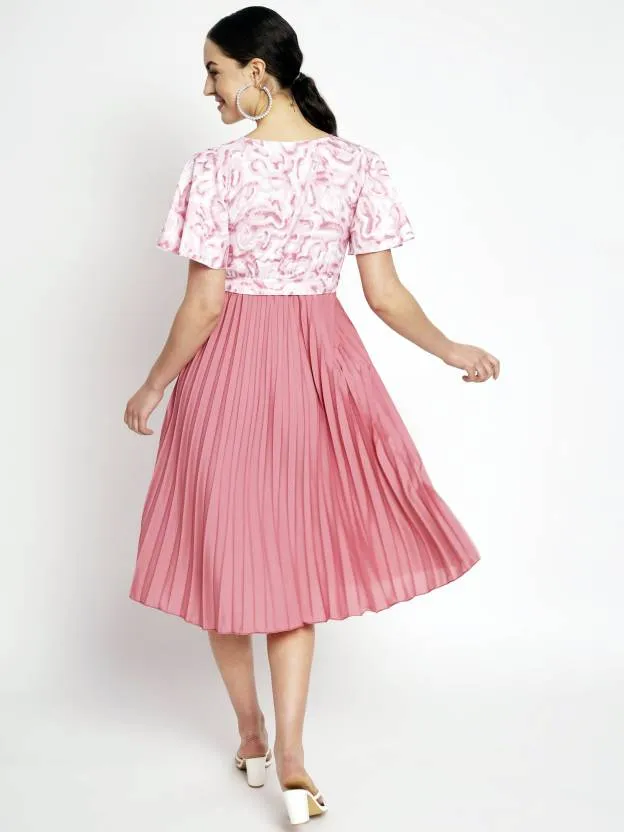 Polished Petals Fit and Flare Dress