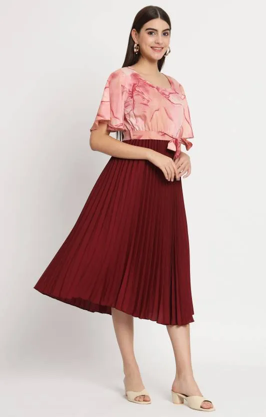 Polished Petals Fit and Flare Dress