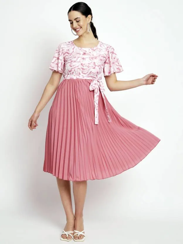 Polished Petals Fit and Flare Dress