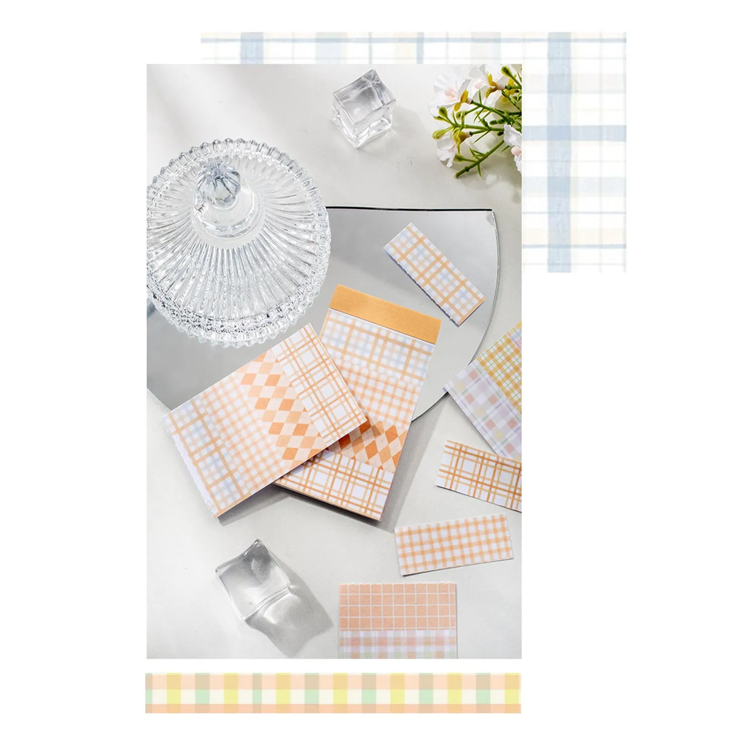 Poppy Crafts Checkered Washi Sticker Booklet - Orange*