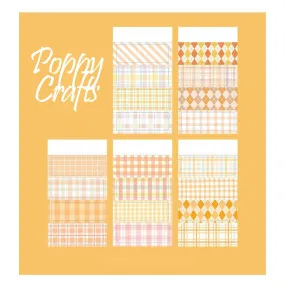 Poppy Crafts Checkered Washi Sticker Booklet - Orange*