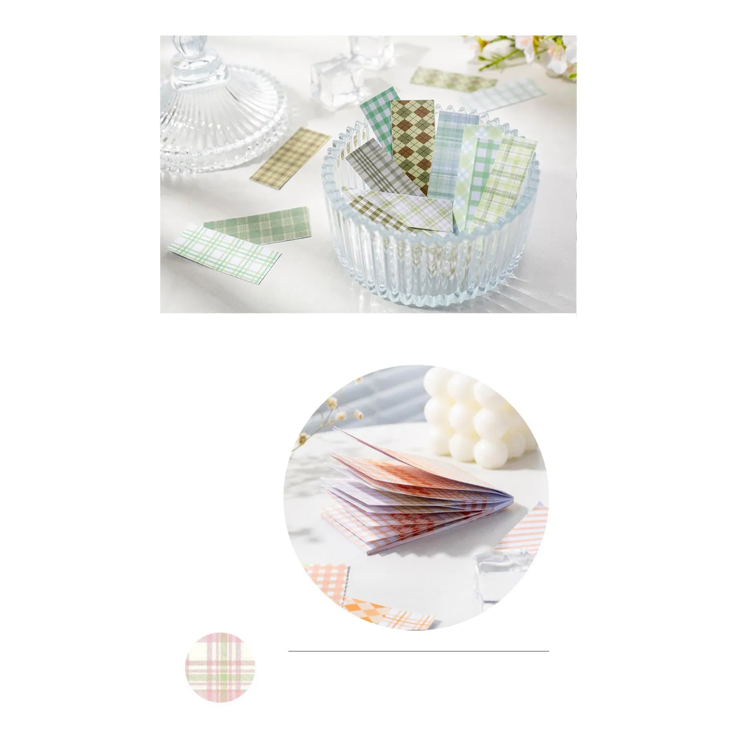 Poppy Crafts Checkered Washi Sticker Booklet - Orange*