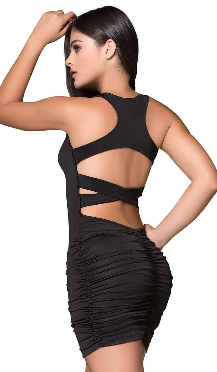 Racer Back Criss Cross Mini Dress - ST1005