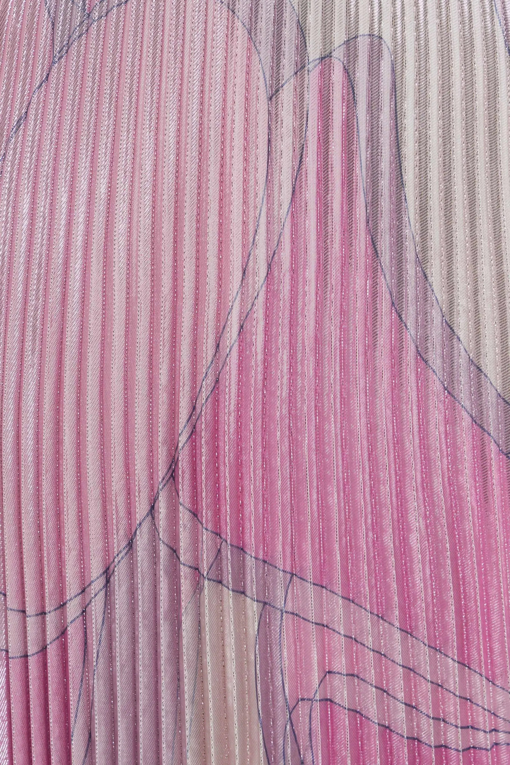Rebecca Vallance The Samar Strapless Gown Pink Print Size 10