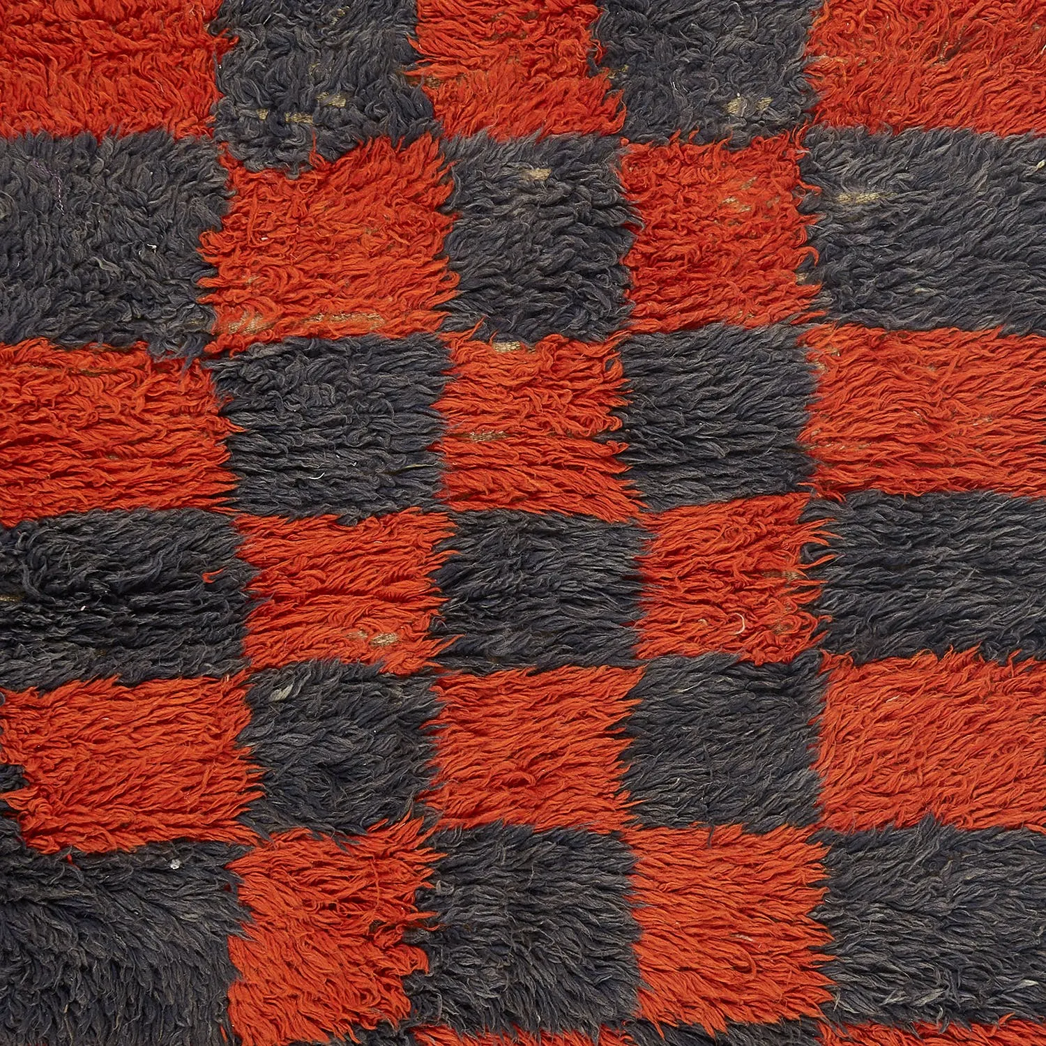 Red & Black Vintage Traditional Wool Rug - 3'10" x 5'11"