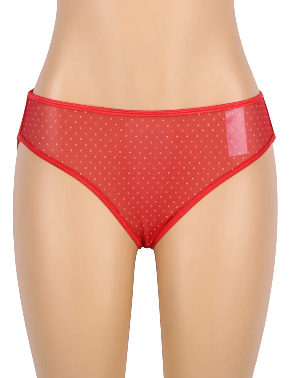 Red Sexy Silk Bow-Knot Holollow Out Bra Open Back Side Backbydoll