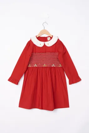 Red Smocking Dress
