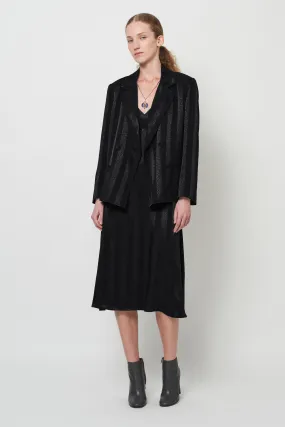Satin Stripe Black Mahlia Blazer