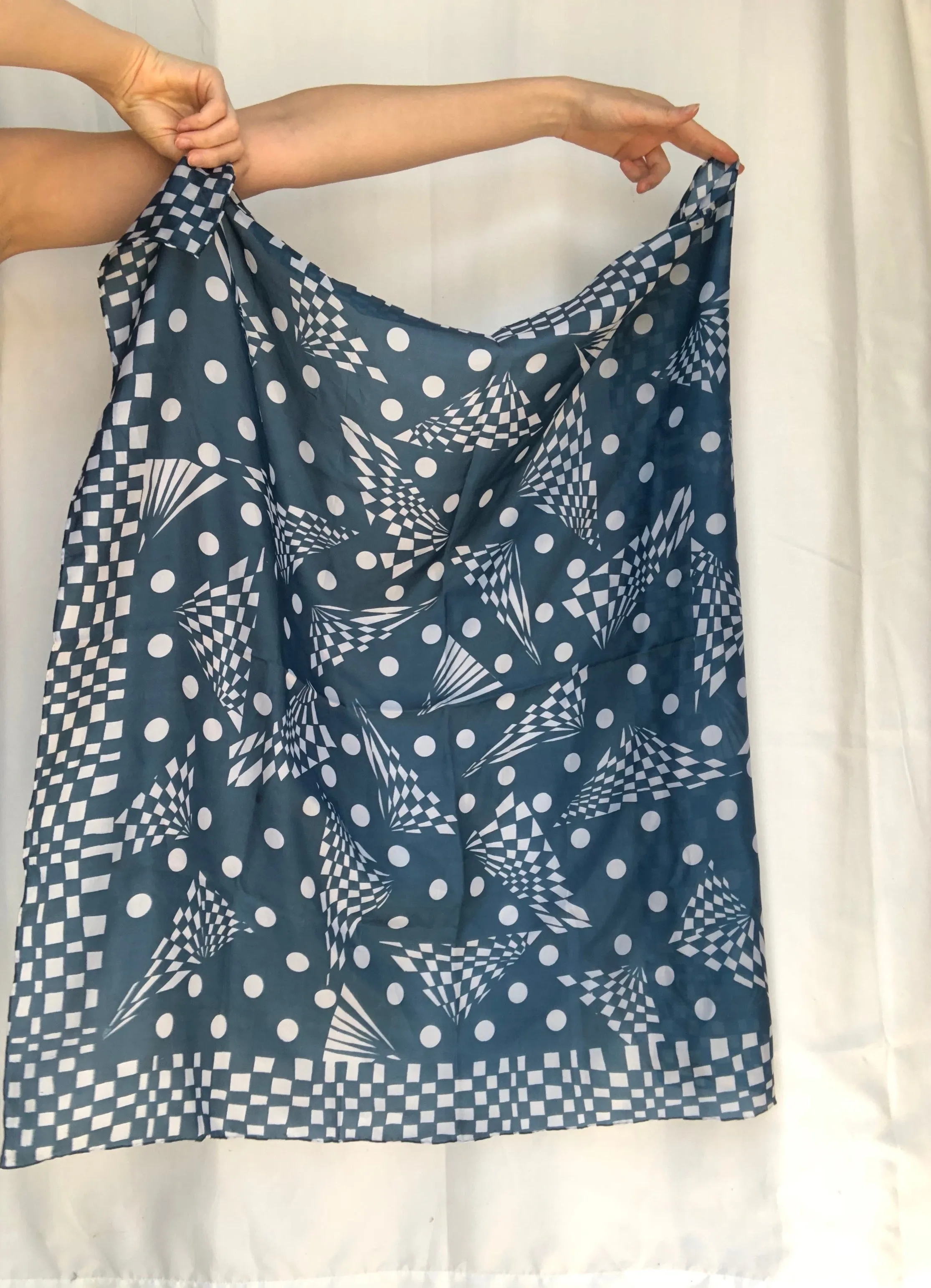Silk Checkers and Dots Scarf