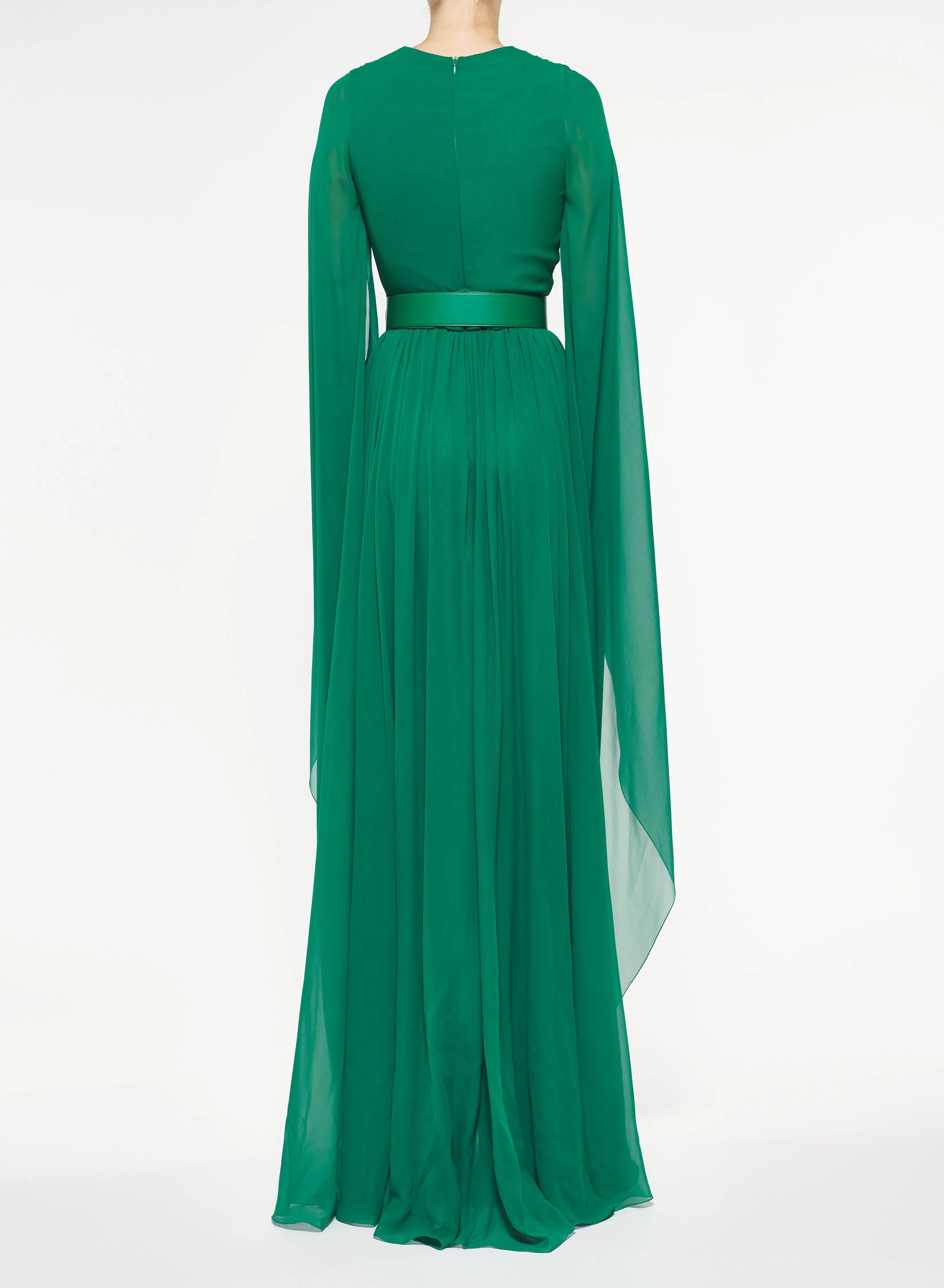 Silk Dress with XL Sleeves