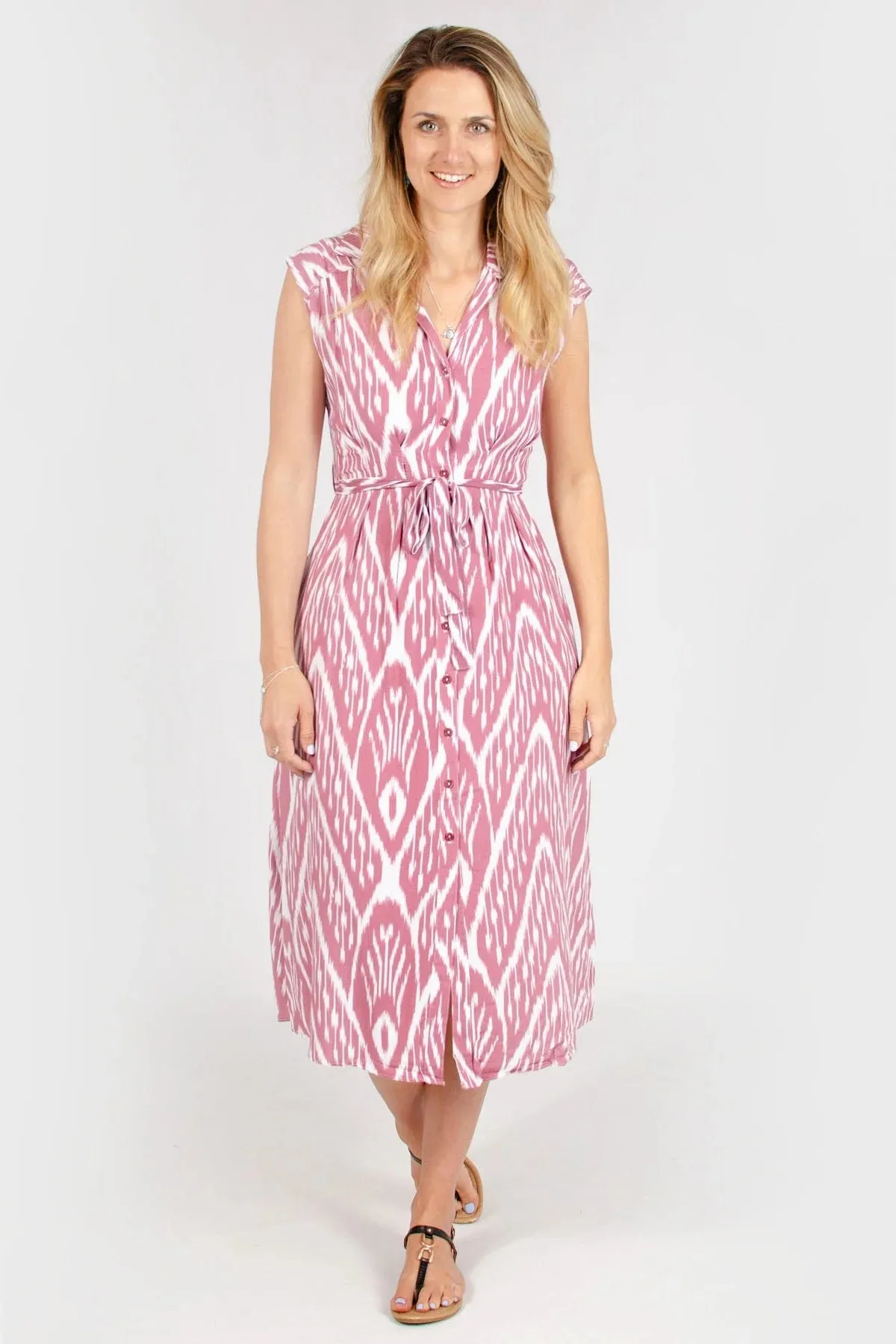 Sleeveless Button Down Dress