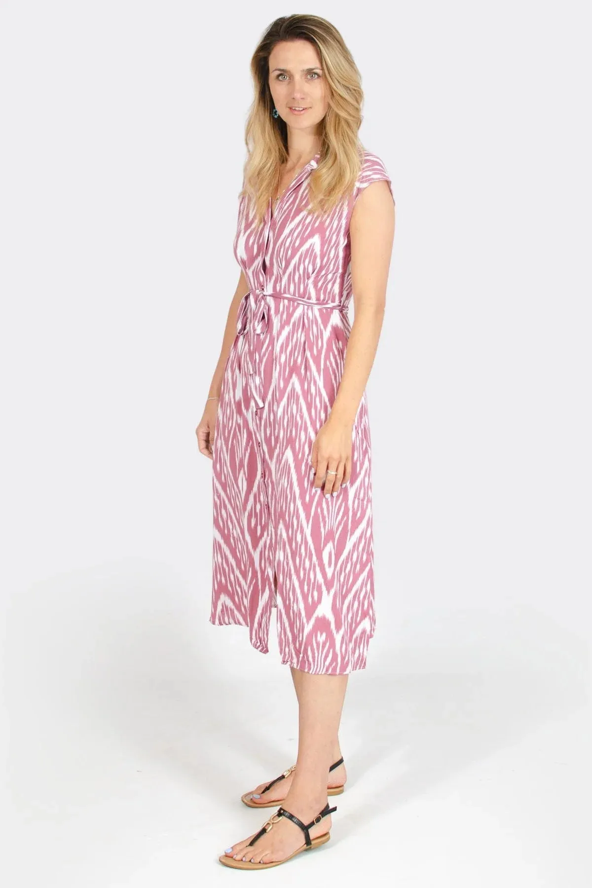 Sleeveless Button Down Dress