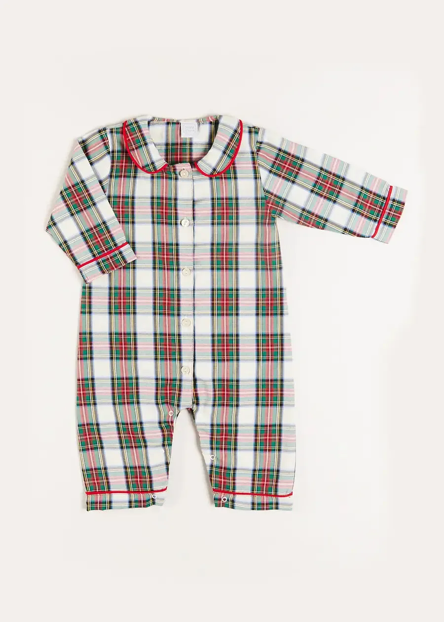 Sussex Tartan Peter Pan Collar Nightwear in Red (6mths-3yrs)