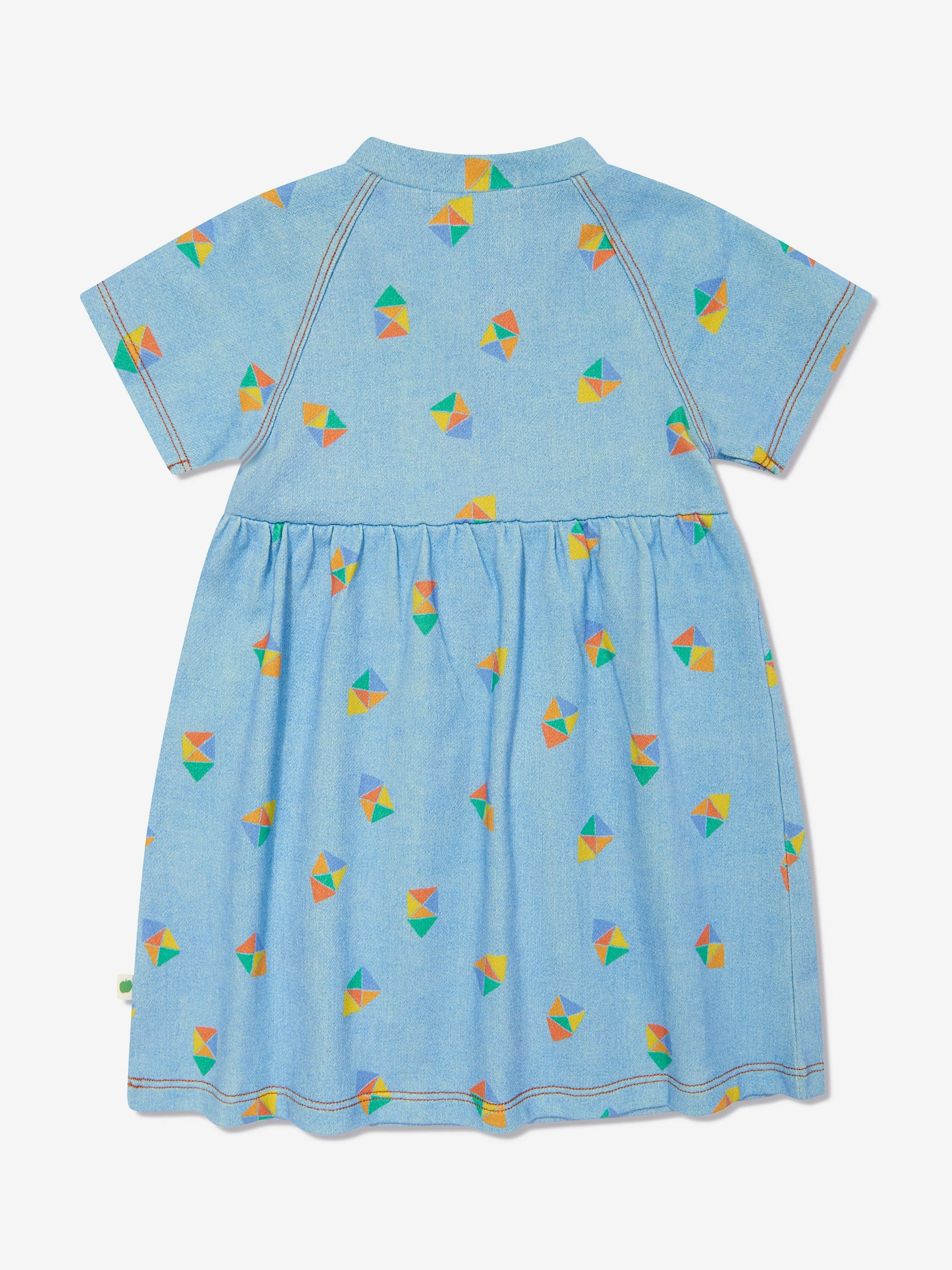 The Bonnie Mob Girls Mermaid Beach Denim Pocket Dress in Blue