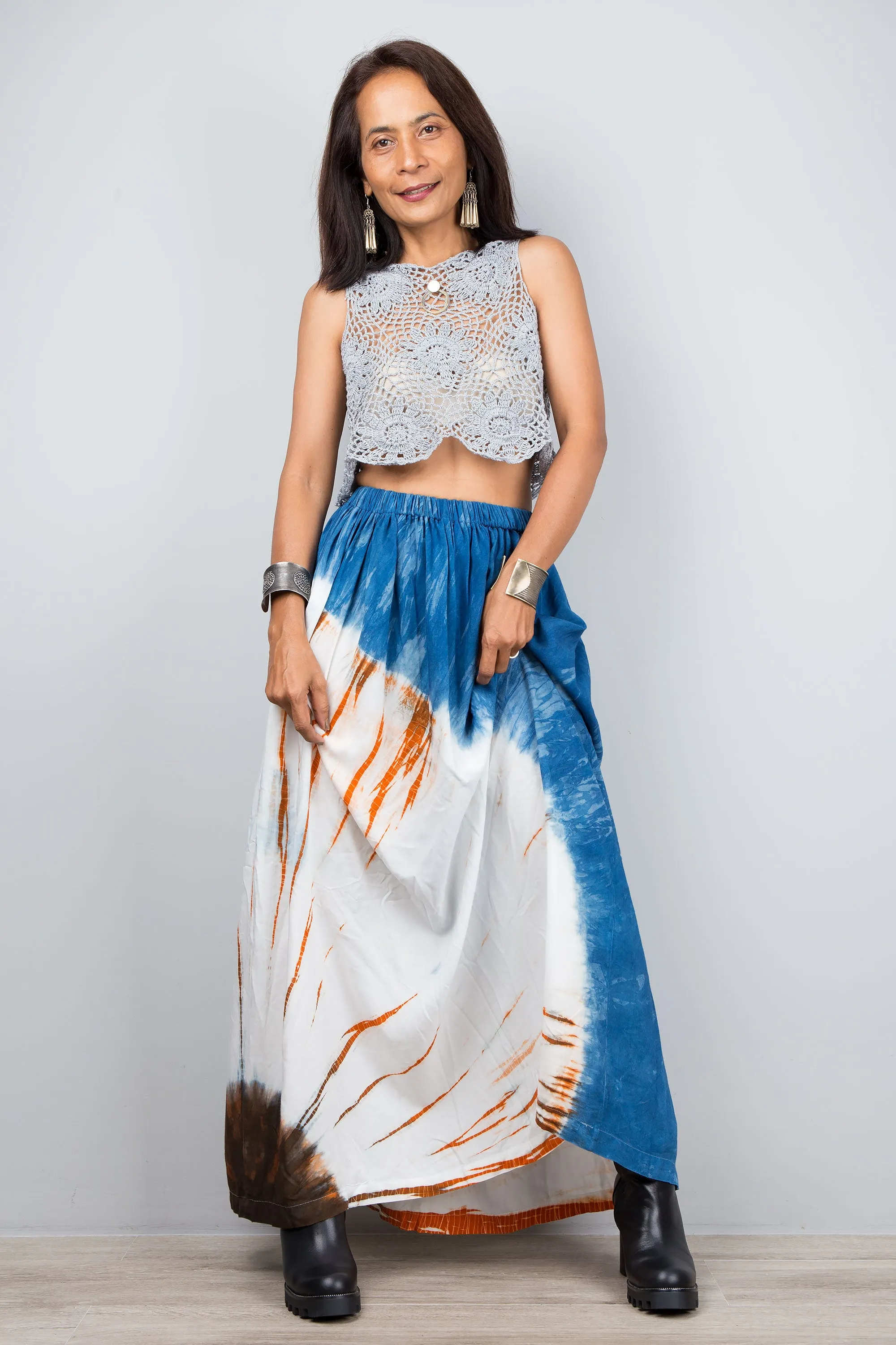 Tie Dye Shibori Skirt