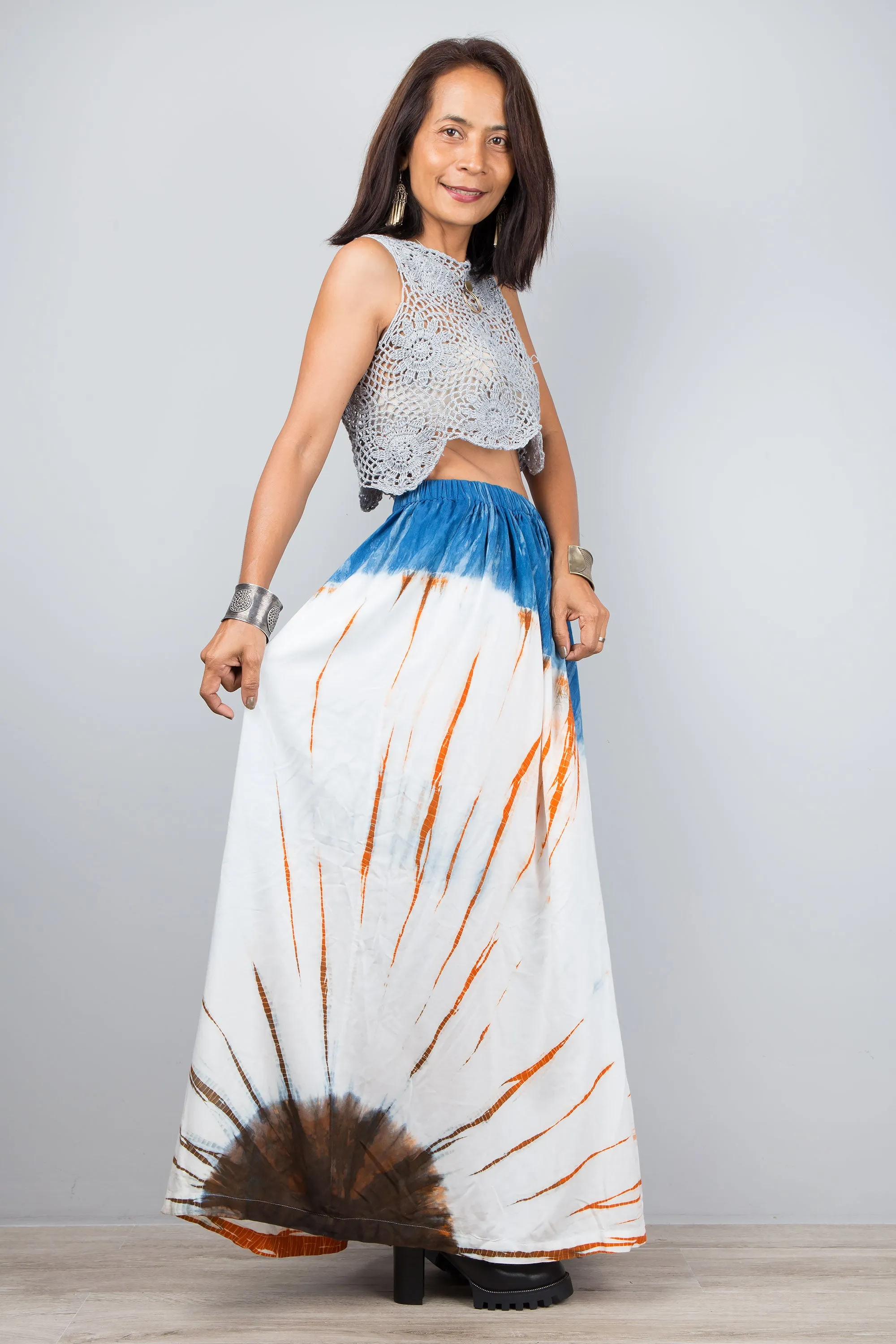 Tie Dye Shibori Skirt