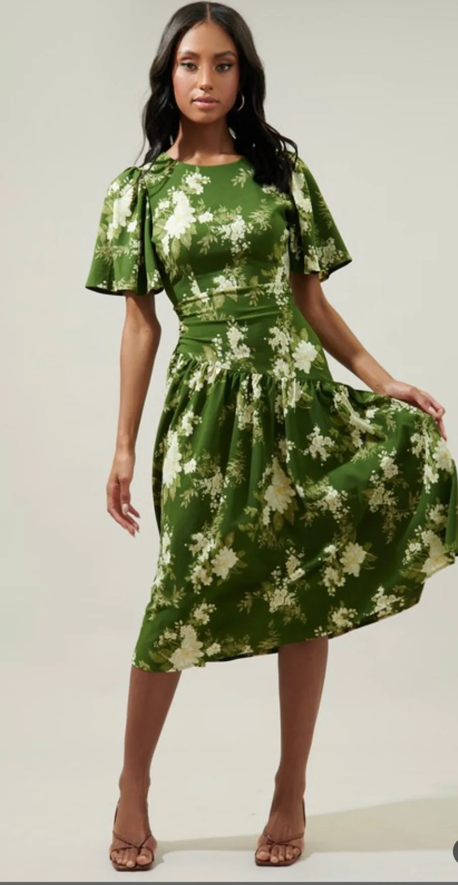 Venti Floral Midi Dress FINAL SALE